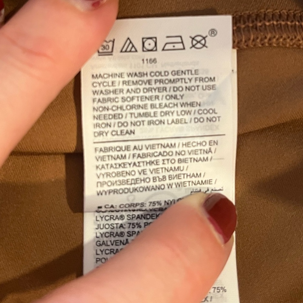 Athleta Salutation Stash Tipped Tight Brown Leggings M/P High Rise Pockets - Picture 8 of 11